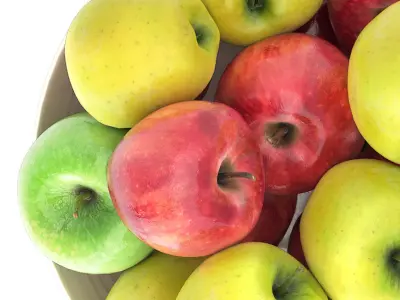 bowls of fruits collection 07 3D model