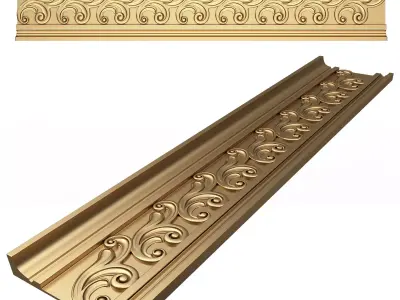 Cornice Decoration Molding 011 Low-poly 3D model