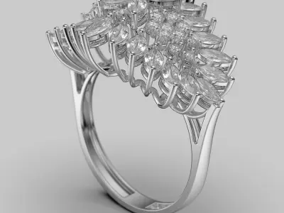 WEDDING MARKIZ RING  3D print model