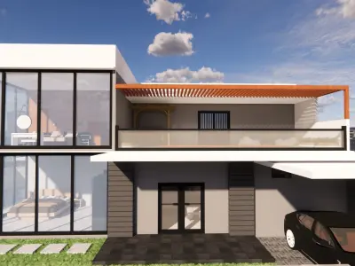 Luxury House with Private Pool 3D model