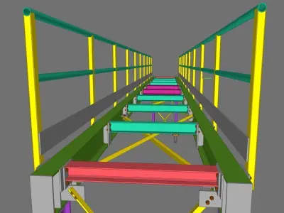 Steel Bridge Structure OBJ IFC 3D Model 3D model