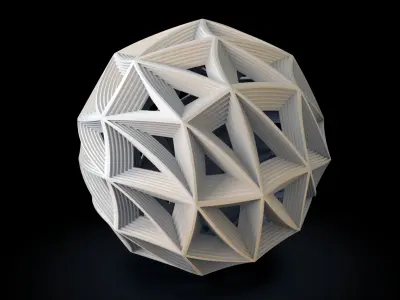 spheretrebone origami egg 3D print model