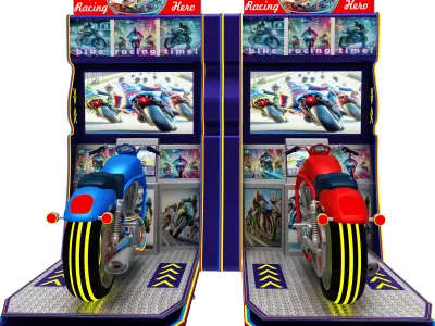 Virtual Reality Motorcycle Racing Arcade Game Machine  3D model