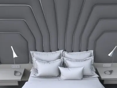 badroom 3d model modern bedroom 3D model