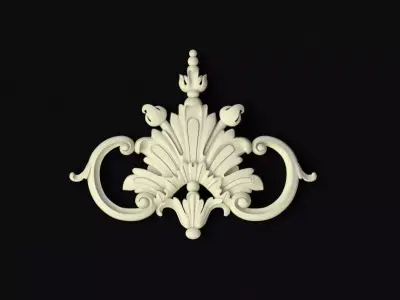 Central decor ornament for furniture 3D model 409
