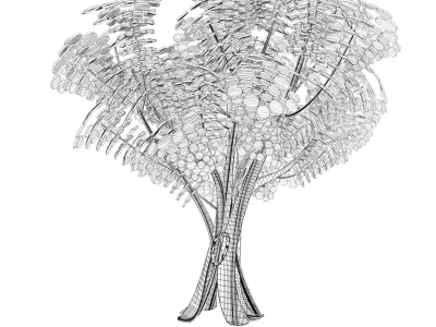  Cartoon tree S1Bv2 3D model