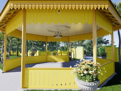 Resort Hall of the Sambas Sultanate Palace 3D model