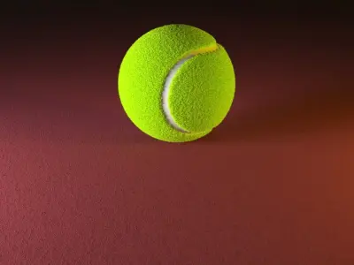 Not Realistic Tennis Ball Free 3D model