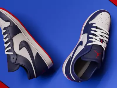 Air Jordan Low ObsidianEmbe Glow Shoes  Low-poly 3D model