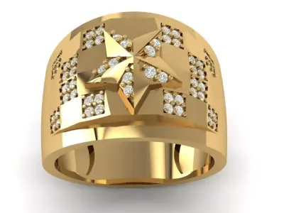 Star ring  Free 3D print model
