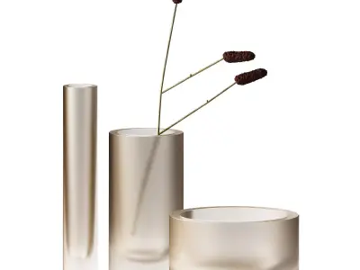 Decorative Glass Vases Frosted colored glass 3D model purchase