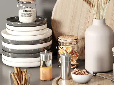 kitchen accessories N062 Low-poly 3D model