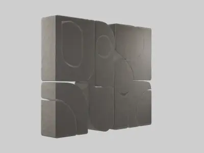 Textured Wall Panels Low-poly 3D model
