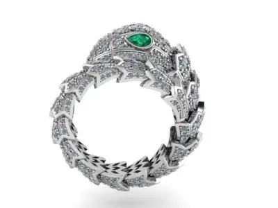 Bvlgari Snake Serpent Ring  3D print model