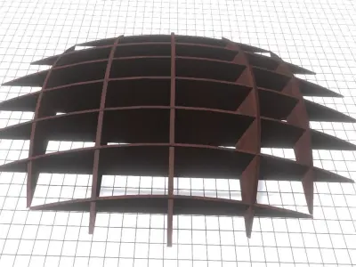 Wall showcase  Free low-poly 3D model