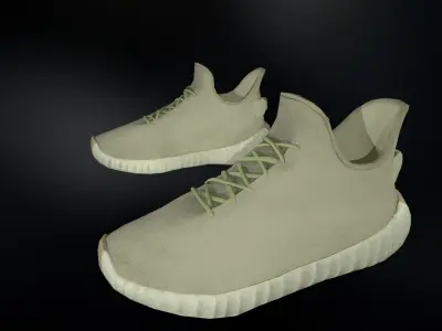 Adidas Yeezy Boost 350 V2 Butter Low-poly 3D model