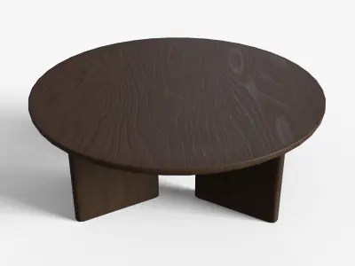 Morro low Table in small dark Low-poly 3D model