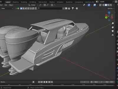 Luxury Speed Boat 3D print model