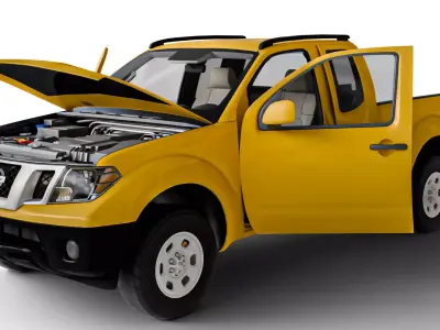 lowpoly  Nissan Frontier 2016 Low-poly 3D model