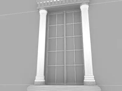 Window Frame 17 Low-poly 3D model