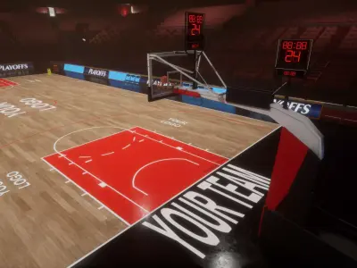 Basketball Stadium Arena Low-poly 3D model