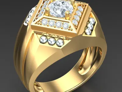 Luxury Men Rings Designs 5MR040 3D print model