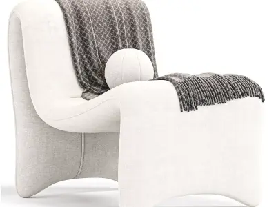 Bridgette Chair Cardiff Cream By Highfashionhome 3D model
