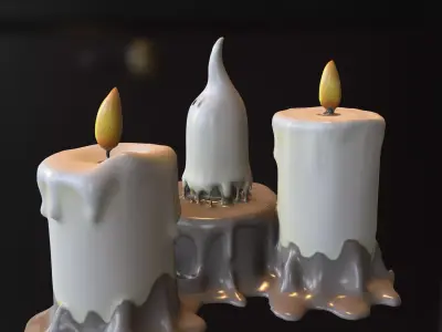 Haunted Ghost Candle 3D model