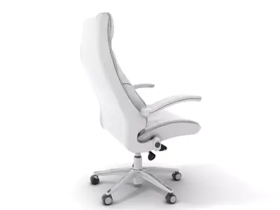 White Executive Chair model pack Low-poly 3D model