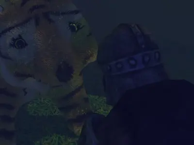 The tiger and the castle guard animated short Low-poly 3D model