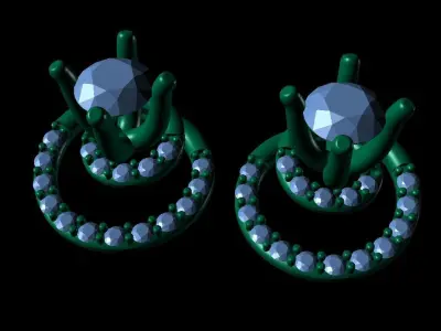 Luxury Women Earrings Women Jewelry 3dm STL Print File 3D print model