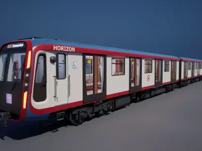 Subway Train - Horizon Low-poly 3D model