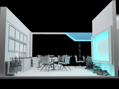 Booth Exhibition Stand a371 3D model