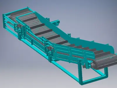 Chain conveyor 3d model 3D model