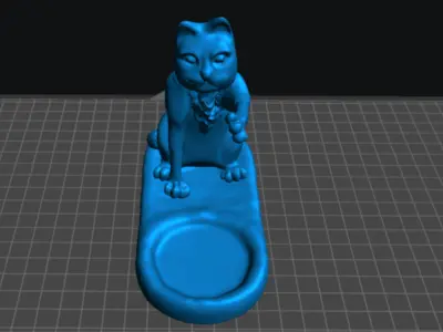 3D Printable Cat Candleholder 3D print model