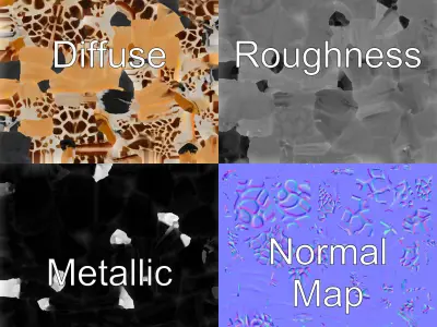 South African Giraffe Realistic Texture model pack Low-poly 3D model