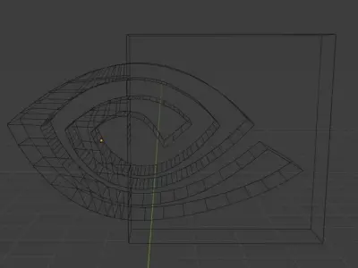 NVIDIA simple logo  Free low-poly 3D model