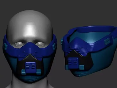 helmet high poly sculpt 3d printable  3D model 12