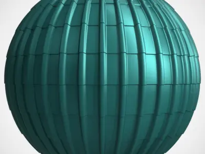 Roof Tile Materials 27- By 3 color Pbr By Sbsar 4k Low-poly 3D model