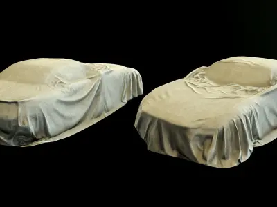 Car Cover c Low-poly 3D model