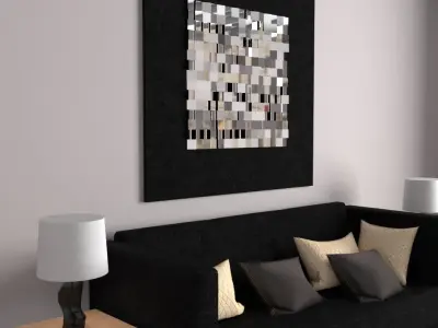 Mirror sequins for interior 3D model
