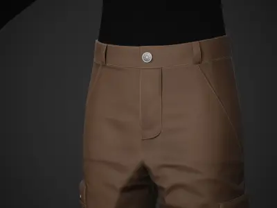 Brown Snowboard Outfit Style 1 Low-poly 3D model