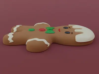 Gingerbread man 3D model for 3D print 3D print model