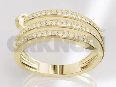 Jewelry Diamond Ring Model RG102 Free 3D print model