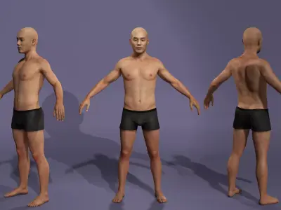 Japanese adult film actor Tony Ooki  3D model