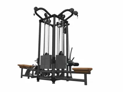 Strength fitness gym station 5 3D model