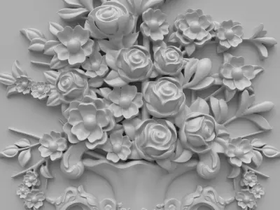 CNC Wall Panel Sculpted Ornament vol 5 3D print model
