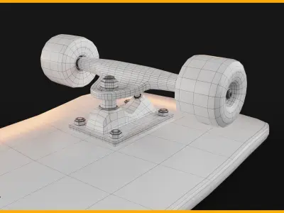 Standard skateboard-2 version two skateboards 3D model