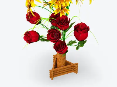 Decor Flower Vase 3D model