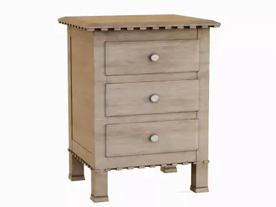 Old Wooden Dresser 03 Low-poly 3D model